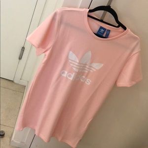 Baby Pink Adidas T-Shirt Dress